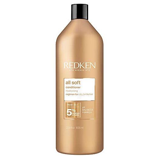 Redken All Soft Conditioner, For Dry/Brittle Hair, Moisturizes & Provides Intense Softness, With Argan Oil