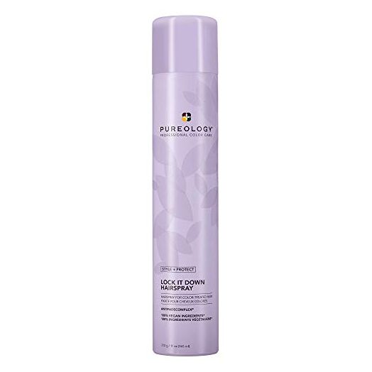 Pureology Style + Protect Lock It Down Hairspray for Color-Treated Hair, Maximum Hold
