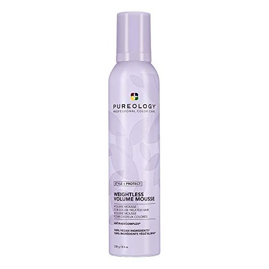 Pureology | Clean Volume Weightless Mousse | All-day Root Lift | For Fine, Color Treated Hair | Vegan