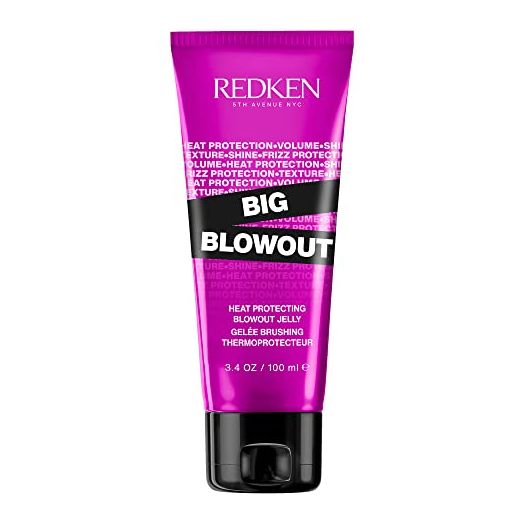 Redken Big Blowout Heat Protection Jelly Serum for All Hair Types | Volume for Fine Hair | Blowdry Gel, 3.4 fl. oz.