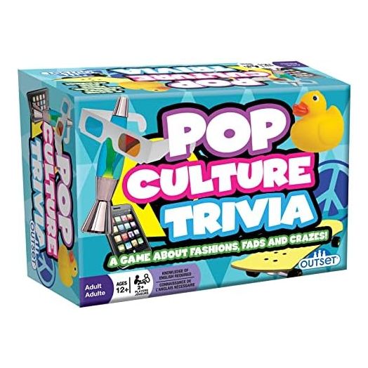 Outset Media Pop Culture Trivia Game - Party Game - Family Game - Travel Game - Fun and Easy to Play - 1200 Trivia Questions - for 2 or More Players - Ages 12+