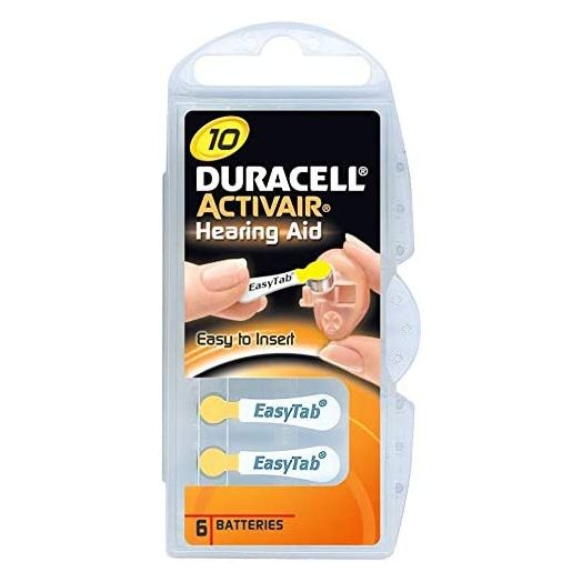 Duracell Hearing Aid Batteries Size 10 pack 60 batteries