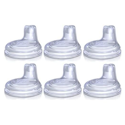 Nuby 6 Pack Replacement Silicone Spouts for the Nuby No Spill Easy Grip Cup