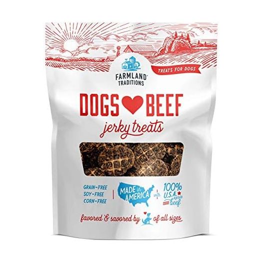 Farmland Traditions Filler Free Dogs Love Beef Premium Jerky Treats for Dogs (5 oz)