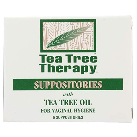 Tea Tree Therapy Vaginal Suppositories with Oil, 6 Count, White