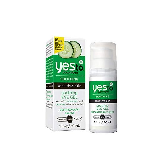 Yes To Cucumber Soothing Eye Gel For Sensitive Skin With Aloe, Chamomile, and Green Tea, 1.01 Fluid Ounce