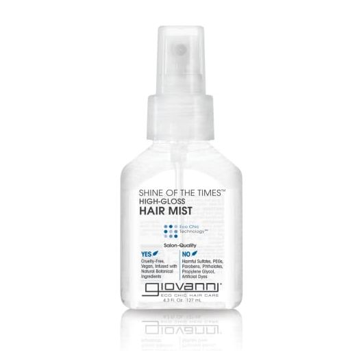 GIOVANNI Shine of the Times Finishing High-Gloss Hair Mist - Anti Frizz Hair Products, Color Safe, Salon Quality, Cruelty-Free, No Parabens, Infused with Natural Botanical Ingredients - 4.3 oz