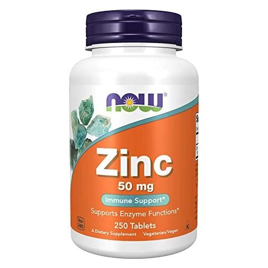 NOW Supplements, Zinc 50 mg, 250 Count (Pack of 1)