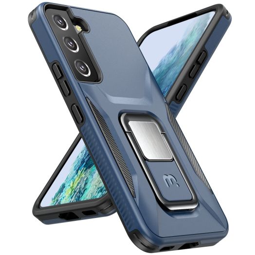 MYBAT PRO Case for Samsung Galaxy S22 Plus Case with Stand, 6.6 inch, Shockproof Stealth Series, Support Magnetic Car Mount, Heavy Duty Military Grade Drop Protective Case with Kickstand, Blue