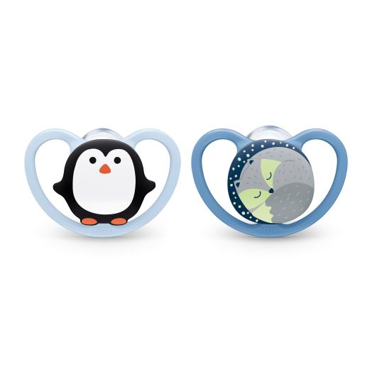 NUK Space Orthodontic Pacifier, 0-6 Months, 2-Pack