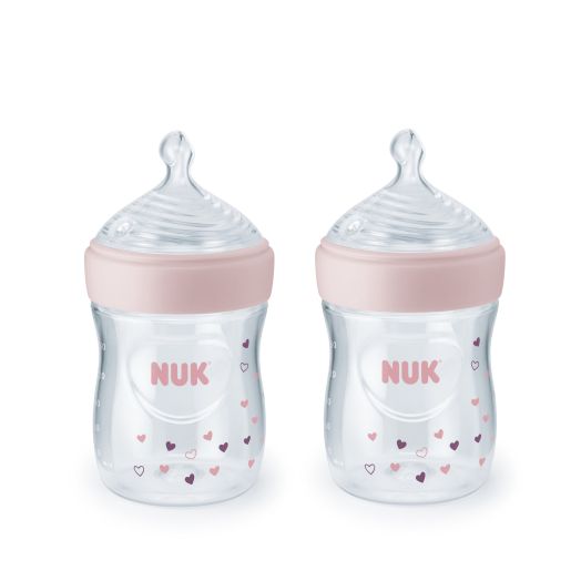 NUK Simply Natural with SafeTemp, 5 oz, 2 Pack, Girl