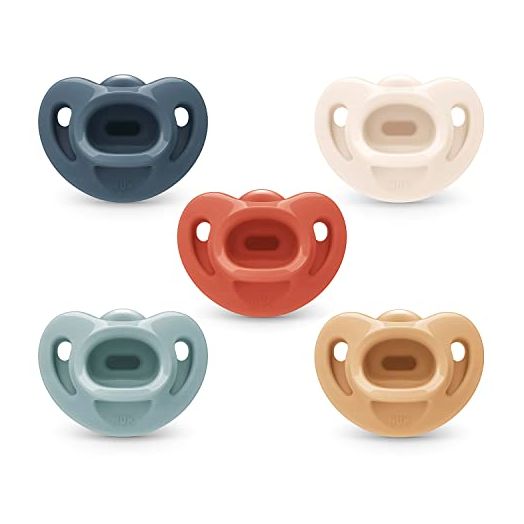 NUK Comfy Orthodontic Pacifiers, 0-6 Months, Timeless Collection, Pack of 5