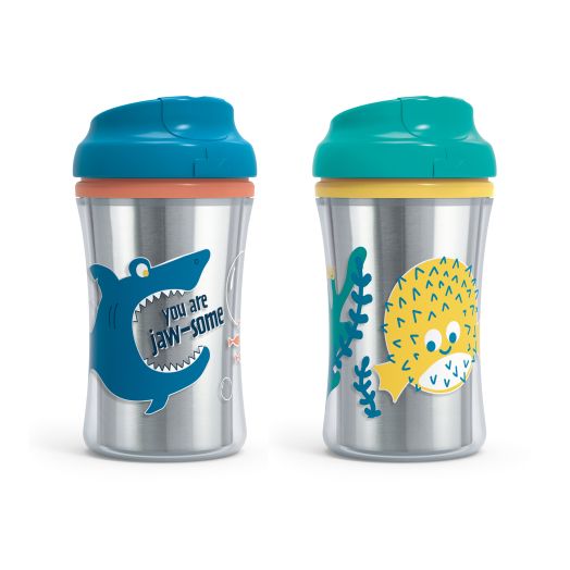 First Essentials by NUK Insulated Cup-like Rim Sippy Cup, 9 oz, 2-Pack