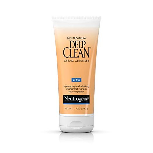Neutrogena Deep Clean Daily Facial Cream Cleanser with Beta Hydroxy Acid to Remove Dirt, Oil & Makeup, Alcohol-Free, Oil-Free & Non-Comedogenic, 7 fl. oz