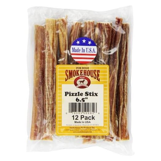 Smokehouse Pizzle Stixs Dog Treats, 12-Pack