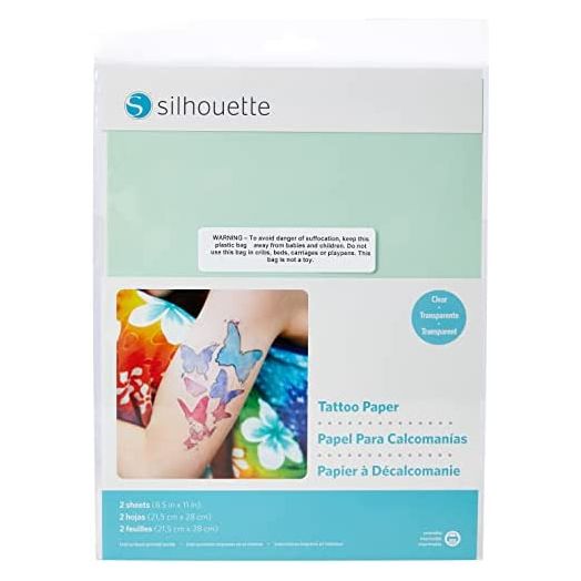 Silhouette America, Inc Temporary Tattoo Paper, 8.5x11 Inches, Basic