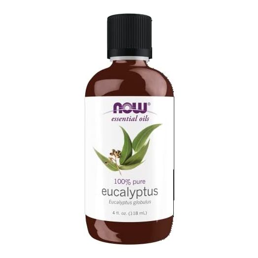 NOW Essential Oils, Eucalyptus Oil, Clarifying Aromatherapy Scent, Steam Distilled, 100% Pure, Vegan, Child Resistant Cap, 4-Ounce