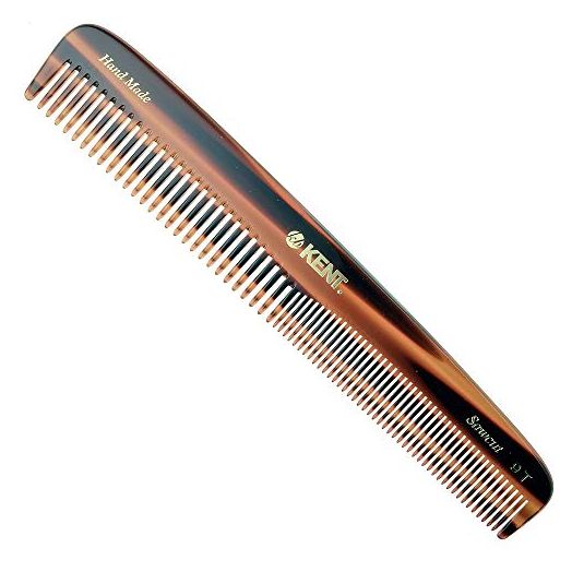 Kent 9T Pocket Comb & Hair Straightener - Wide Tooth/Fine Tooth Comb for Hair Care - Beard Straightener Comb and Cosmetology Supplies - Detangling Comb and Straightening Comb Styling Beard Comb