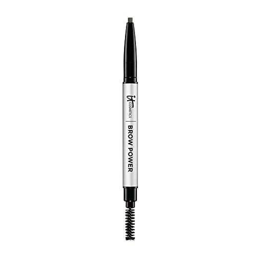 IT Cosmetics Brow Power, Universal Taupe - Universal Eyebrow Pencil - Mimics the Look of Real Hair - Budge-Proof Formula - With Biotin, Saw Palmetto & Antioxidants - 0.0056 oz