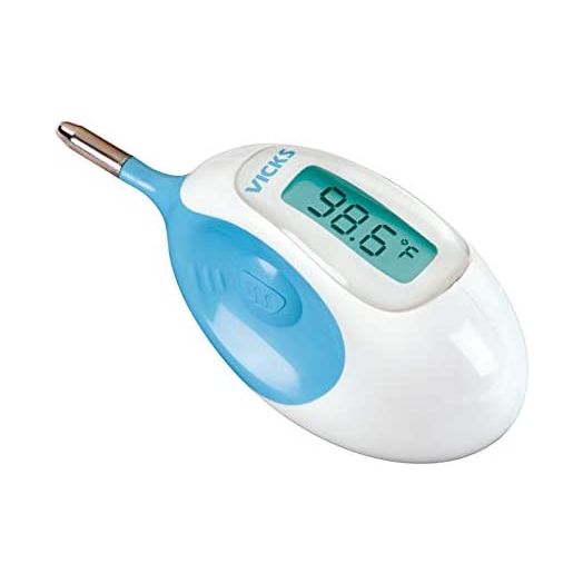 Vicks Baby Rectal Thermometer Baby Thermometer for Rectal Temperature, Short and Flexible Tip with Fast Read Times and Large Digital Display
