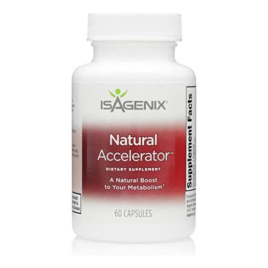 Isagenix Natural Accelerator - Metabolism Boost Capsules with Green Tea Extract, Black Pepper, Niacin and More - 60 Capsules