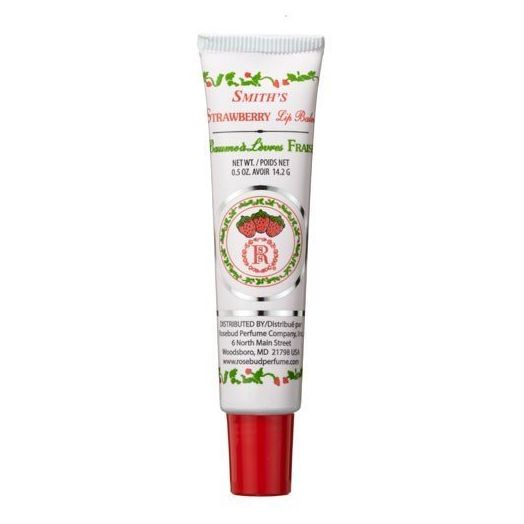 Rosebud Lip Balm Tube, Strawberry.5 Ounce