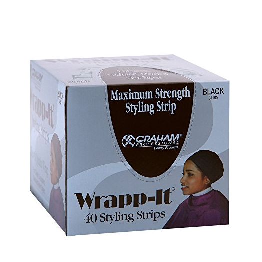 Wrapp-it Styling Strips for Natural Hair Wrap and Molded Styles by Graham Beauty (40 Strips)
