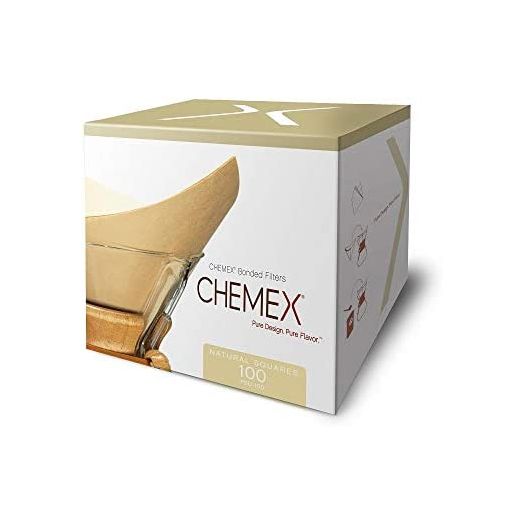 CHEMEX Bonded Filter - Natural Square - 100 ct - Exclusive Packaging