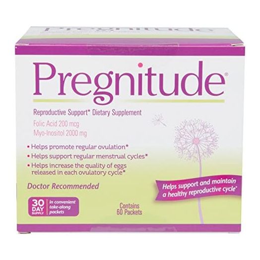 Pregnitude Reproductive Dietary Supplement - 60 Fertility Support Packets - Can Promote Regular Ovulation, Regular Menstrual Cycles, and Increase Quality of Eggs