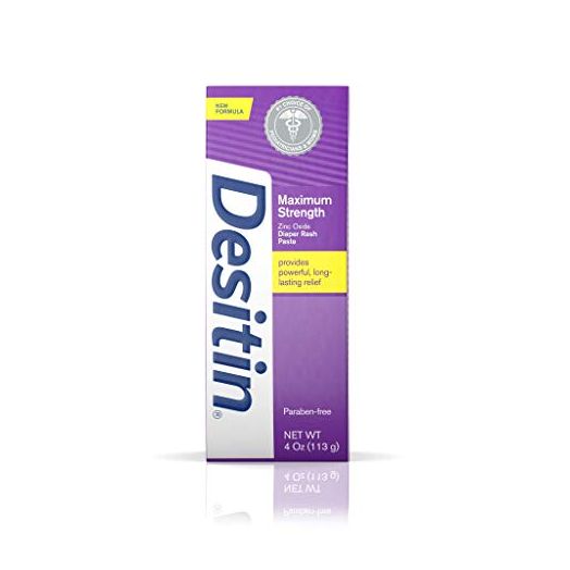 Desitin Maximum Strength Baby Diaper Rash Cream for Relief & Prevention with 40% Zinc Oxide, Original, 4 Oz