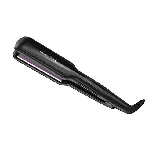 Remington S5520 ¾" AntiStatic Flat Iron with Floating Ceramic Plates and Digital Controls Hair Straightener, Purple, 1 Count
