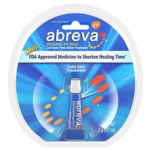 Abreva Docosanol 10 Percent Cream Cold Sore Treatment, Fever Blister and Cold Sore Cream - 0.07 Oz