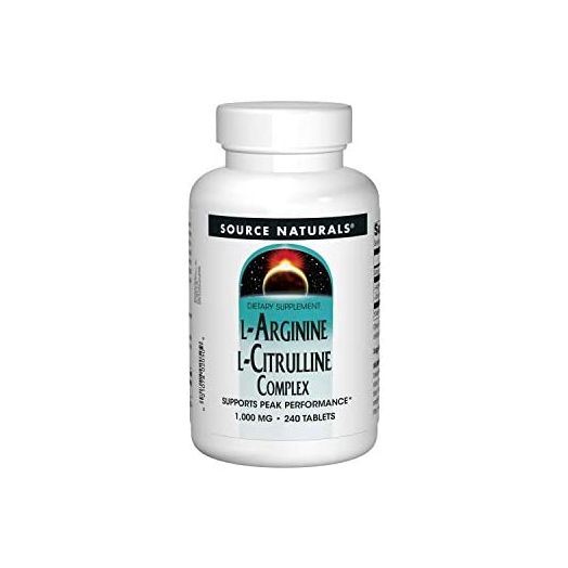 Source Naturals L-Arginine L-Citrulline Complex 1000mg Essential Amino Acid Supplement - 240 Tablets
