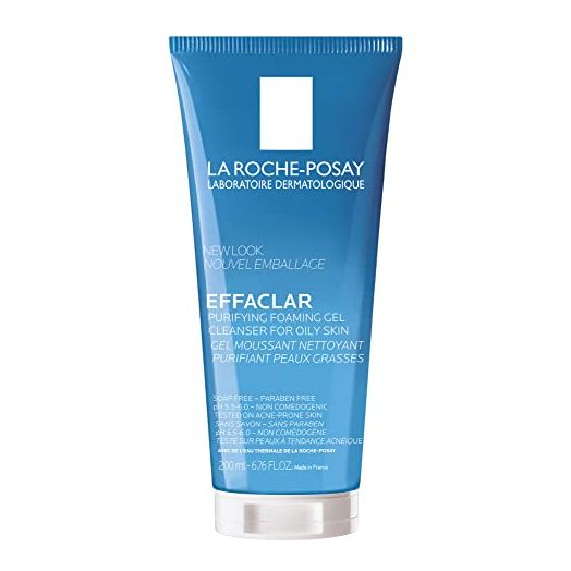 La Roche-Posay Effaclar Purifying Foaming Gel Cleanser for Oily Skin, Alcohol Free Acne Face Wash, Oil Absorbing Deep Pore Cleanser, Oil Free, Light Scent and Safe for Sensitive Skin