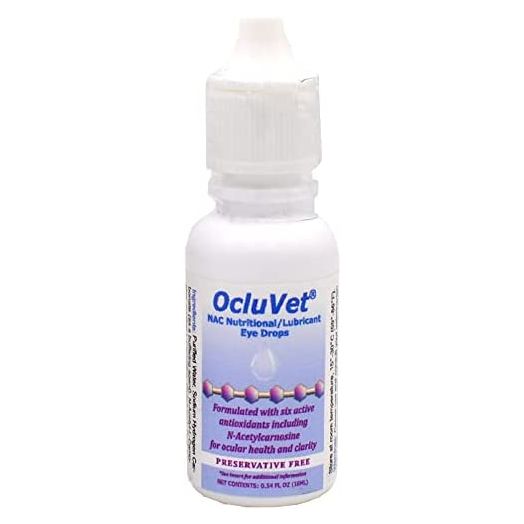 OcluVet Eye Drops for Pets - Scientifically Formulated, Patented, and Clinically Studied Antioxidants for Pets with Cataracts - Includes N-acetylcarnosine (NAC) - 16mL