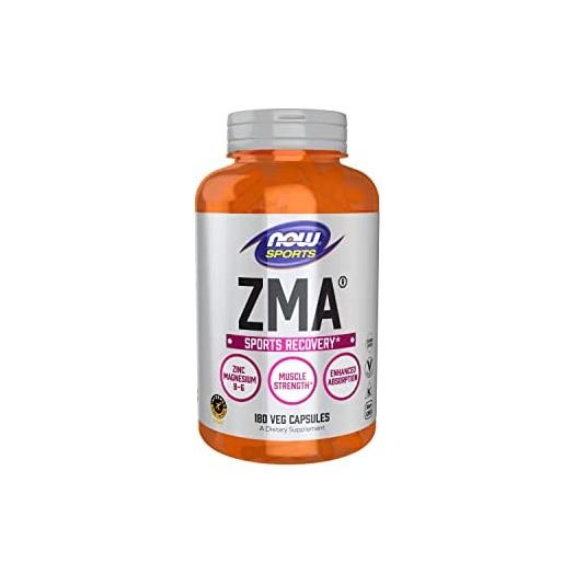 NOW Sports Nutrition, ZMA (Zinc, Magnesium and Vitamin B-6), Enhanced Absorption, Sports Recovery*, 180 Capsules