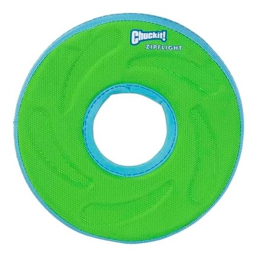 Chuckit Zipflight Flying Disc Dog Toy, Medium (8.5"), Orange And Blue