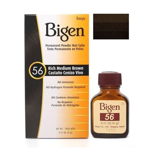 Bigen Hair Color Powder #56 Rich Medium Brown - 1 pc,(Hoyu)