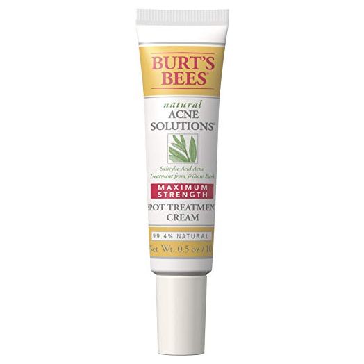 Acne Spot Treatment, Burt's Bees Face Cream for Acne-prone Oily Skin with Salicylic Acid, All Natural, Maximum Strength, 0.5 Ounce (Packaging May Vary)