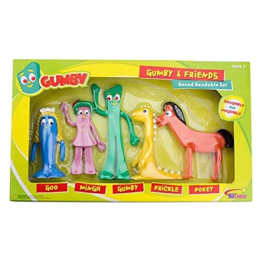 NJ Croce Gumby & Friends Action Figure Boxed Set, Multicolor