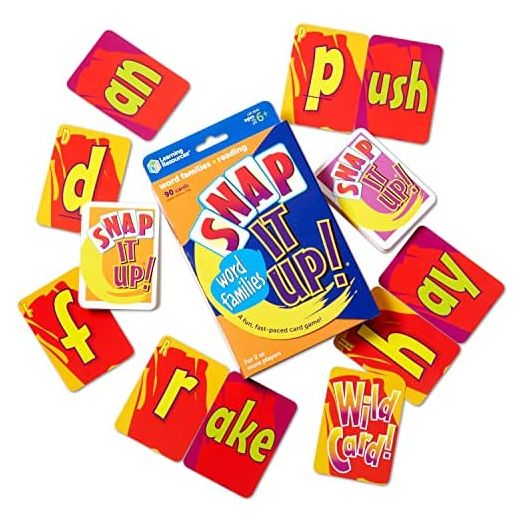 Learning Resources Snap It Up! Phonics & Reading Card Game, Homeschool, 90 Cards Included, Ages 6