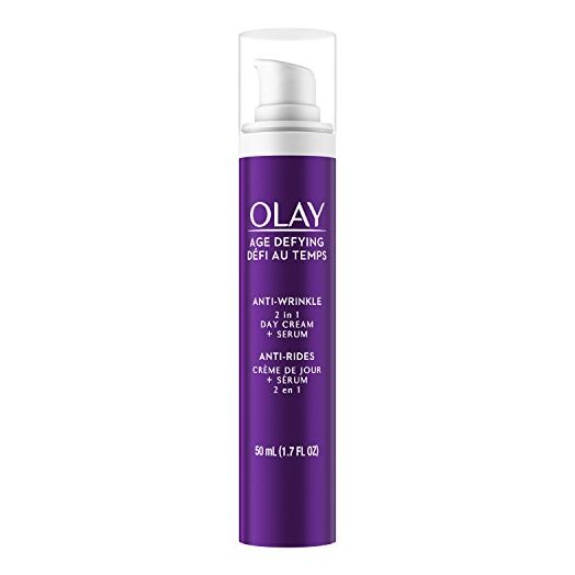 Olay Face Serum by Age Defying Anti-Wrinkle 2-in-1 Day Cream Plus Face Serum, Aloe Vera, 1.7 Fl Oz