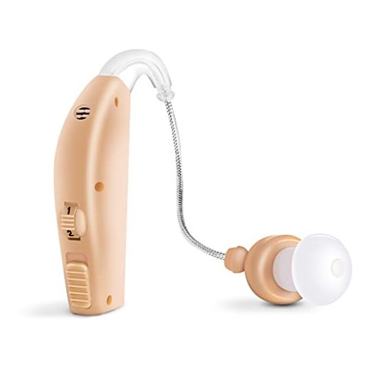 MSA 30X Sound Amplifier BTE & PSAD for 30X Amplification | Recharging Station, 6 Silicone Tips & 1 Cleaning Brush | Right or Left Ear Unisex Pack of 1