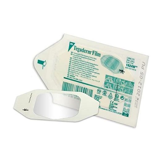 3M Tegaderm 1624W Transparent Film Dressing 2 3/8" x 2 3/4" - Window Frame Box: 100