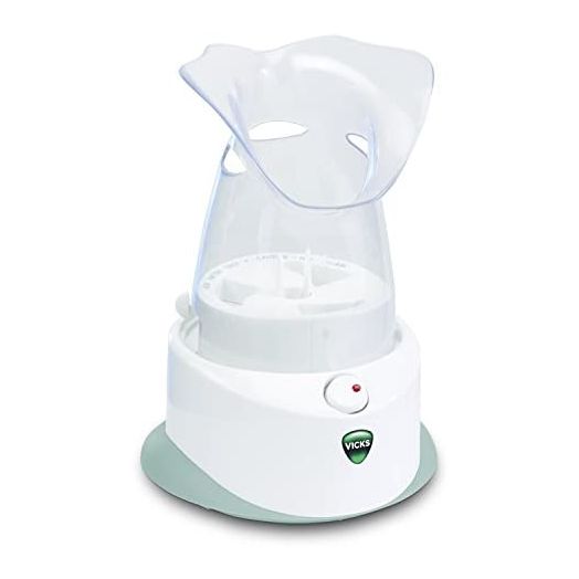Vicks Personal Steam Inhaler, V1200, Face Steamer or Inhaler with Soft Face Mask for Targeted Steam Relief, Aids with Sinus Problems, Congestion, Cough, Use with Soothing Menthol Vicks VapoPads
