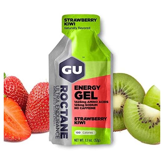 GU Energy Roctane Ultra Endurance Energy Gel, 24-Count, Strawberry Kiwi