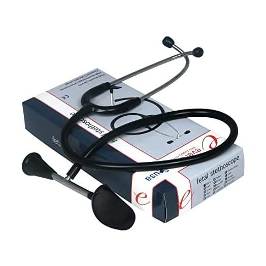 Dixie EMS Fetal Stethoscope for Baby’s Heartbeat Detection, Latex-Free Fetoscope with Pinard Horn and Soft Earbuds, 22”