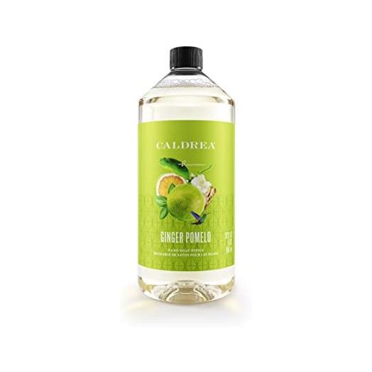 Caldrea Hand Soap Refill, Aloe Vera Gel, Olive Oil and Essential Oils to Cleanse and Condition, Ginger Pomelo Scent, 32 oz (Packaging May Vary)