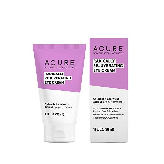 ACURE Radically Rejuvenating Eye Cream | 100% Vegan | Provides Anti-Aging Support | Chlorella & Edelweiss Extract - Hydrates & Minimizes Fine Lines , Ivory 1 Fl Oz