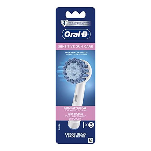 Oral-B Sensitive Gum Care Electric Toothbrush Replacement Brush Heads Refill, 3 Count